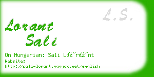 lorant sali business card